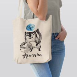 Αστείες Γάτες Ζώδια - Υδροχόος (Τσάντα  Αγοράς) Αστείες Γάτες Ζώδια - Υδροχόος (Τσάντα  Αγοράς)